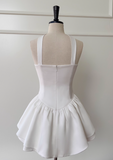 White Strapless Short Prom Dress for Party&Birthday??Elegant Evening Dress HZ1024