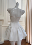 White Strapless Short Prom Dress for Party&Birthday??Elegant Evening Dress HZ1024