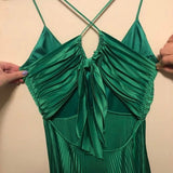 Green Backless Prom Dress for Vegas Pool Party?? Glam Chiffon Evening Dress for Special Ocassion HZ1024