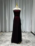 Spaghetti Straps Tulle Long Prom Dress with Silt HZ1024