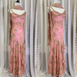 Fairytale Pink Spaghetti Straps Mermaid Evening Gowns Vintage Elegant Beaded Silk Long Prom Dress Guest Dresses HZ1024