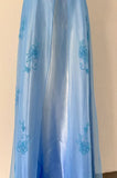 Vintage Prom Dress Under $170??Gorgeous Spaghetti Straps Beading Applique Gradient Blue Sleeveless Long Evening Dress HZ1024