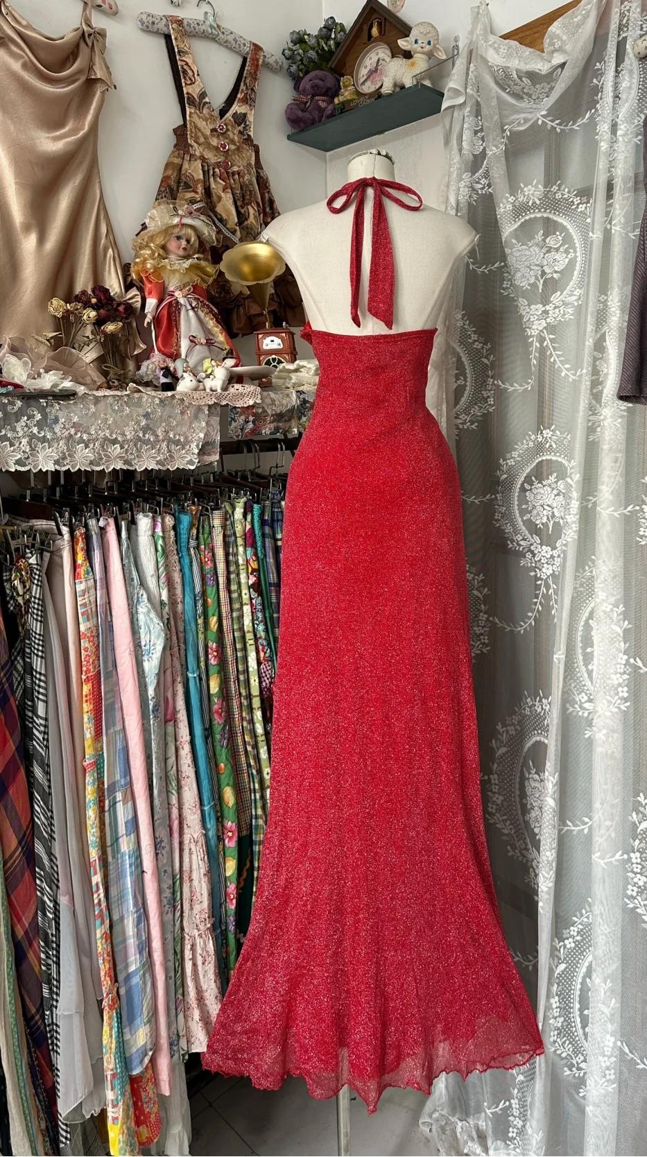 Black Halter A-Line Chiffon&Tulle Open Back Prom Dresses Birthday Dresses HZ1024