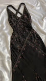 Black Beaded Halter Neck Mermaid Chiffon Prom Dress for Party Enchanted Backless Sleeveless Evening Gown HZ1024
