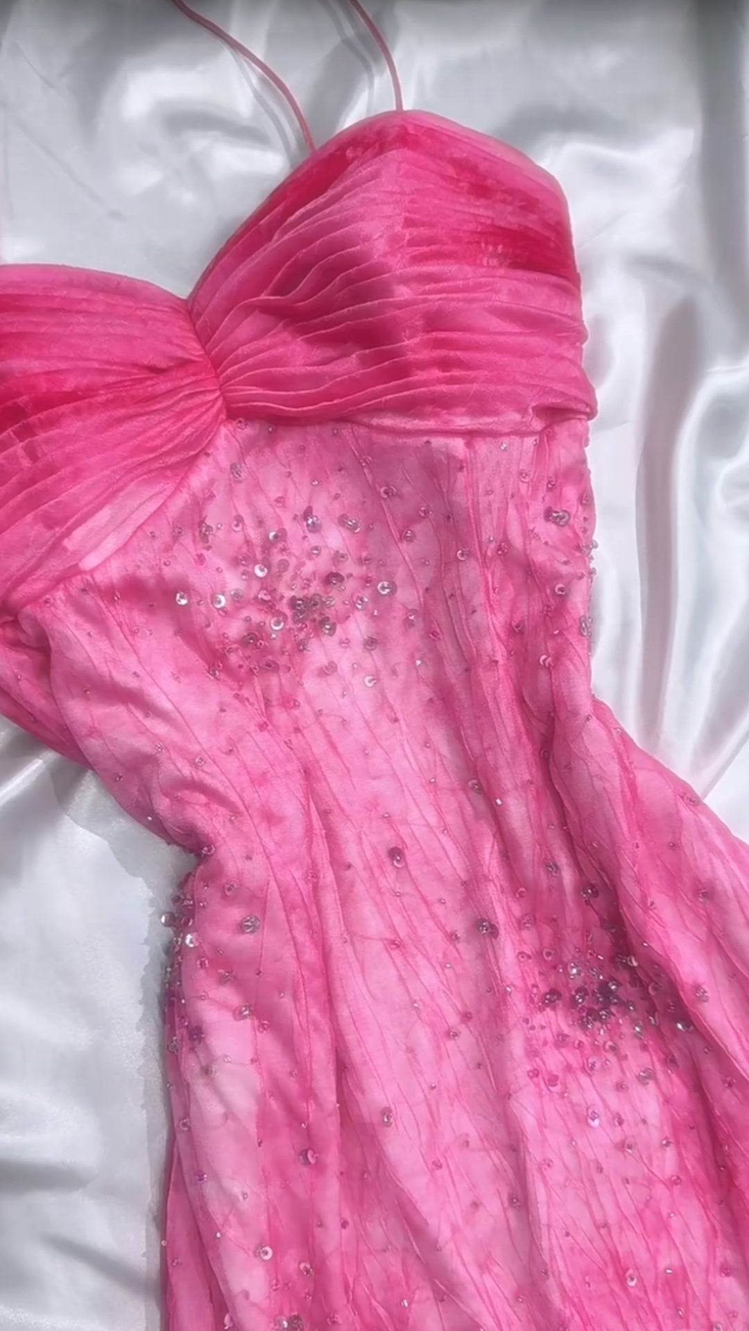 Princess Style Beaded Chiffon Prom Dress for Party Glitter 90s Retro A-Line Evening Gown HZ1024