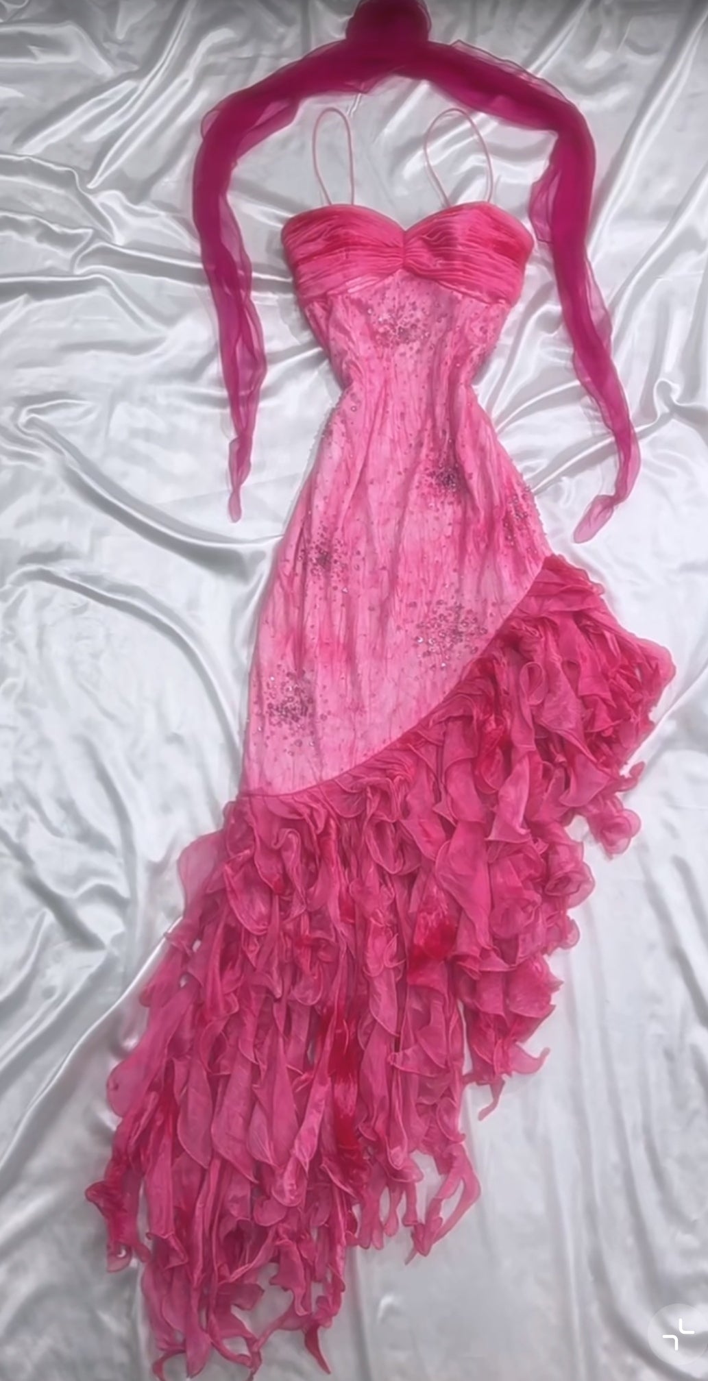 Princess Style Beaded Chiffon Prom Dress for Party Glitter 90s Retro A-Line Evening Gown HZ1024