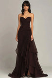 Dark Green A-Line Sweetheart Tulle Layered Long Prom Dresses Formal Evening Dress HZ1024
