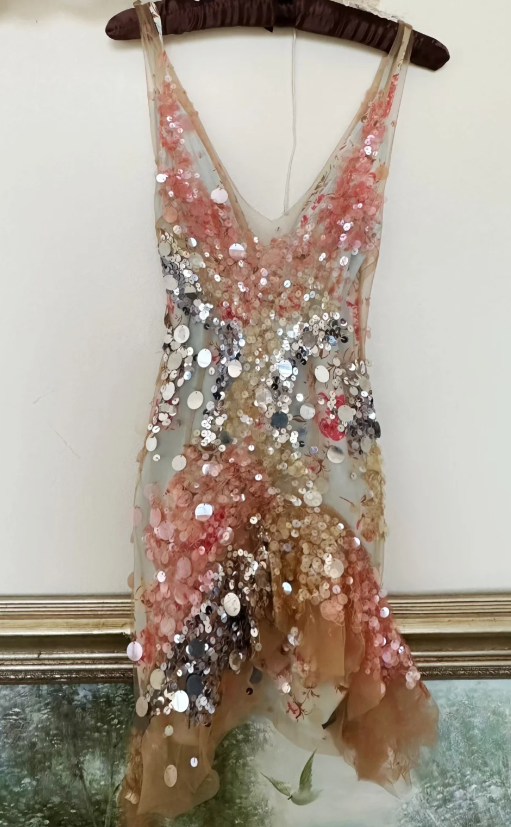 V-neck Bodycon Party Dress Sequin Chiffon Short Prom Dresses Sparkly Homecoming Dresses HZ1024