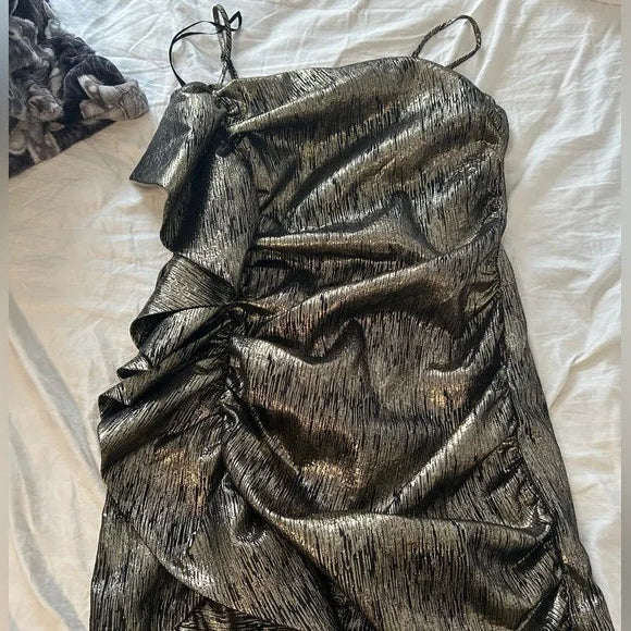 Black Gold Strapless Bodycon Short Party BirthdayDresses Sexy Homecoming Dresses HZ1024