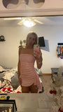 Strapless Tight Short Prom Dresses Pink Birthday Dresses Sequins Sparkly Homecoming Dresses HZ1024