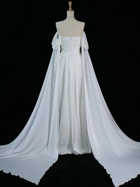 Purple A-Line Off Shoulder Satin Long Prom Dress Formal Evening Dress HZ1024