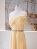 Sweetheart Neck Chiffon Long Prom Dress, Chiffon Formal Evening Dress HZ1024